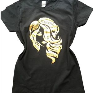 Beautiful, powerful, strong, confident Tshirt available in size S.
